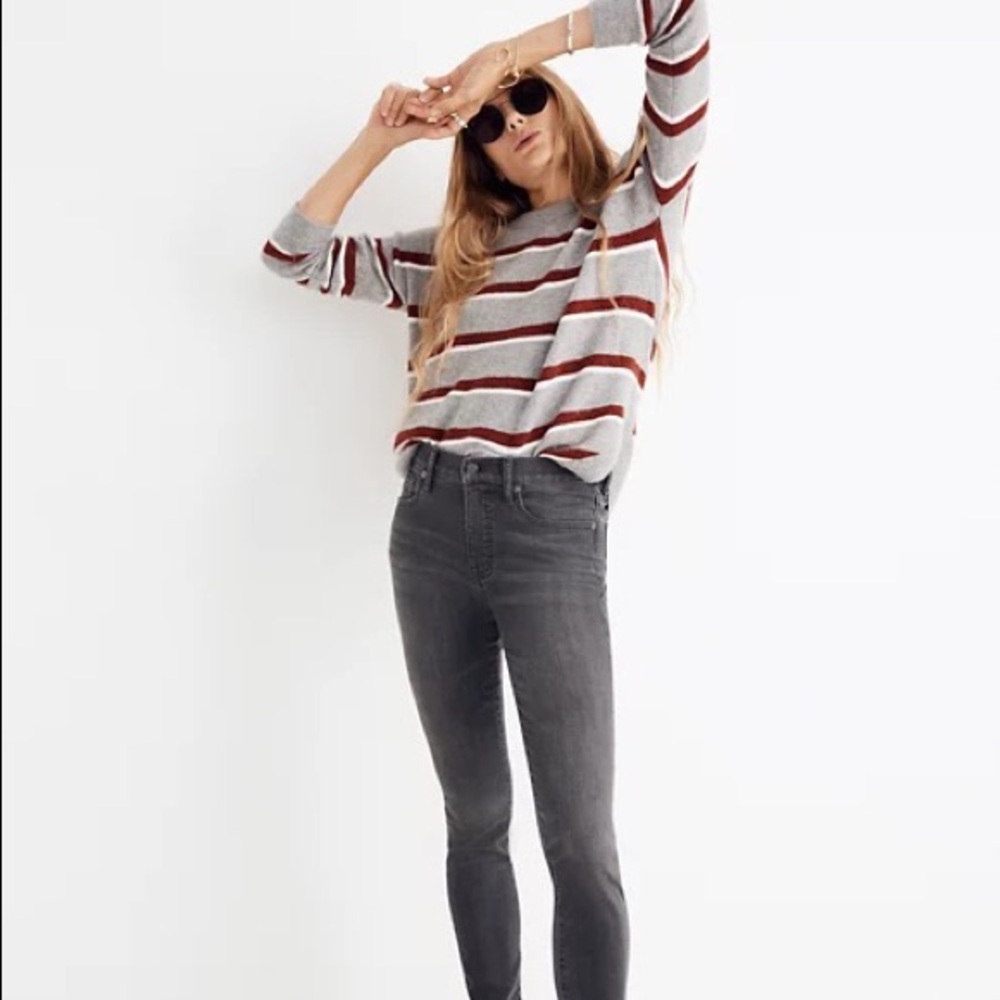 Madewell 9” Mid Rise Skinny Jeans Gray Size 29